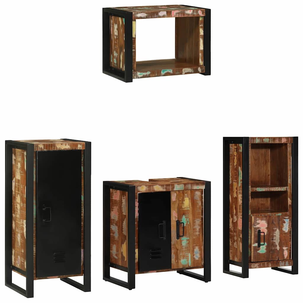 Bathroom Furniture Set 4 Pcs Multicolour