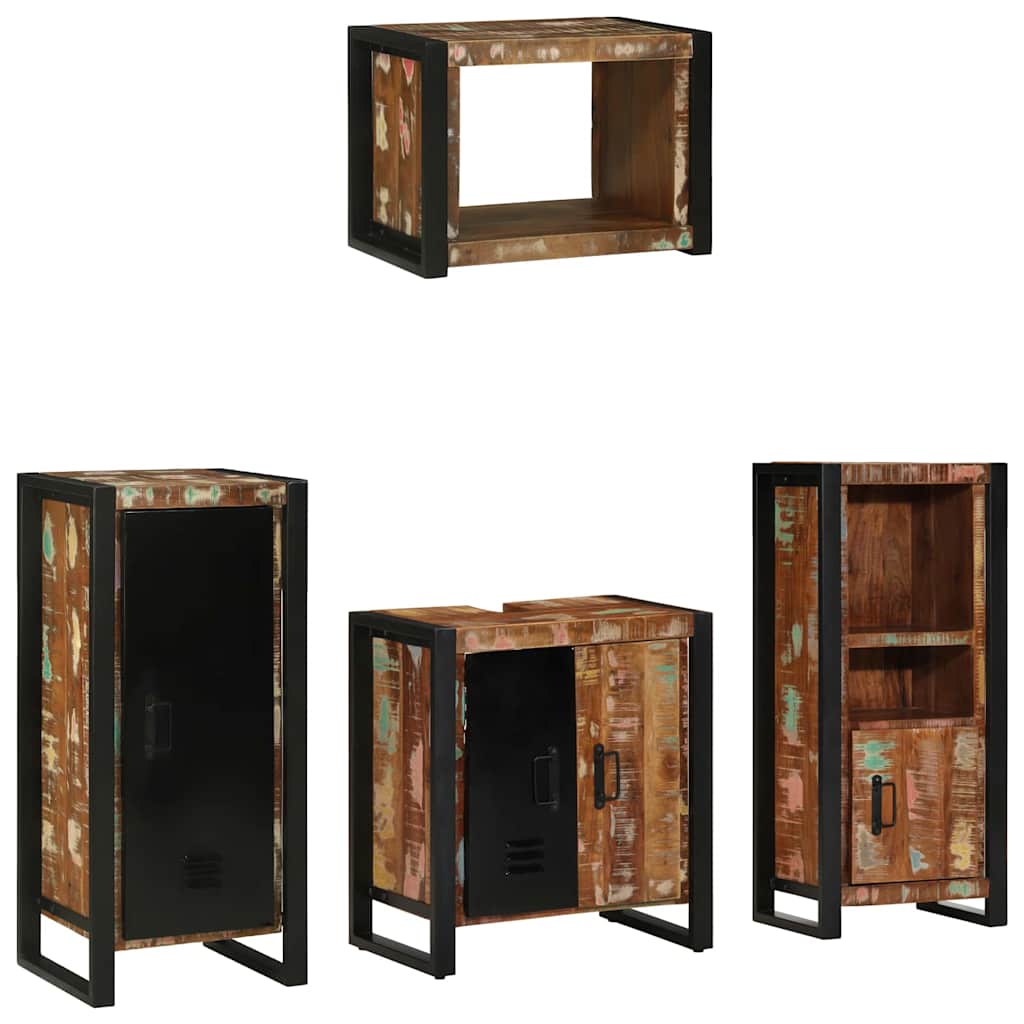 Bathroom Furniture Set 4 Pcs Multicolour