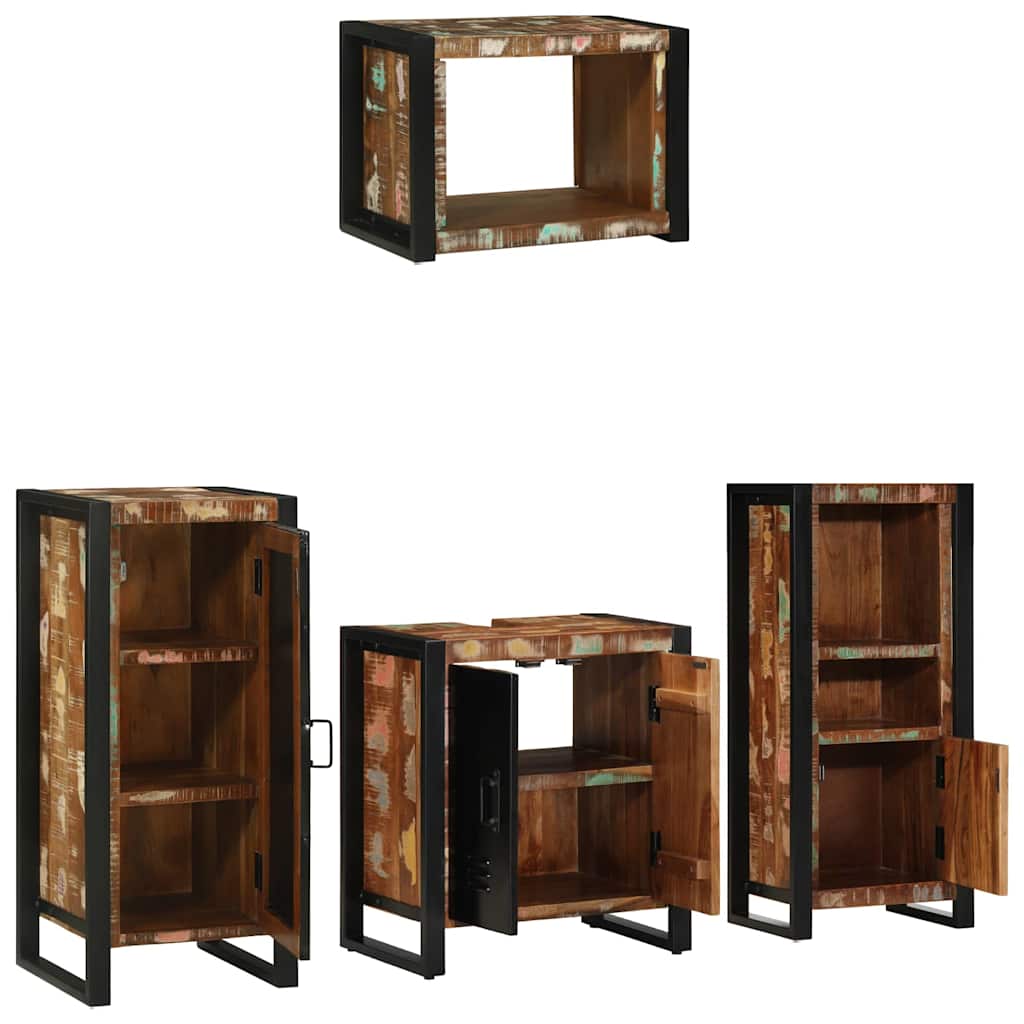 Bathroom Furniture Set 4 Pcs Multicolour