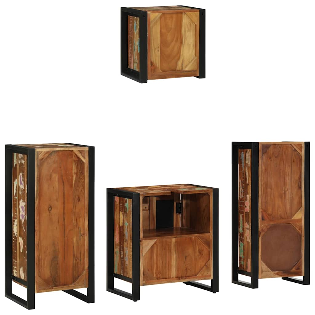 Bathroom Furniture Set 4 Pcs Multicolour