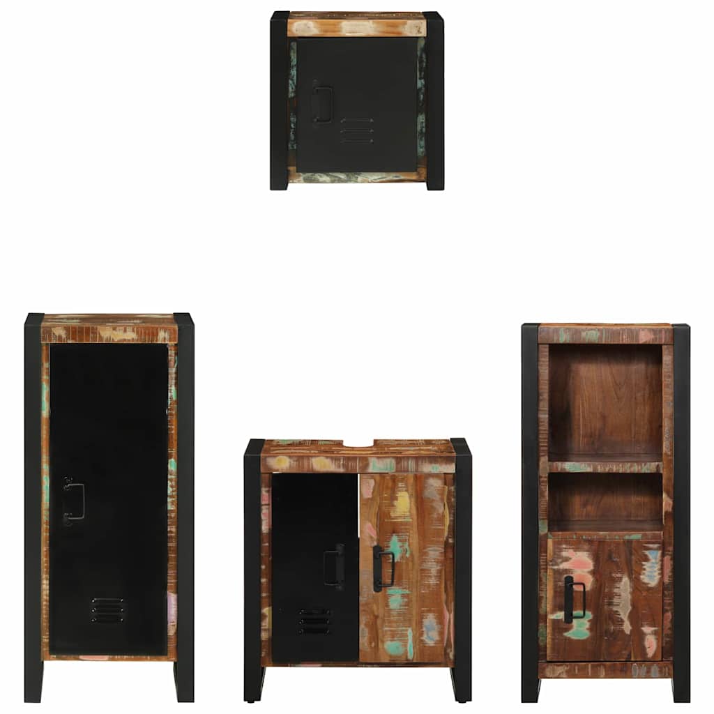 Bathroom Furniture Set 4 Pcs Multicolour