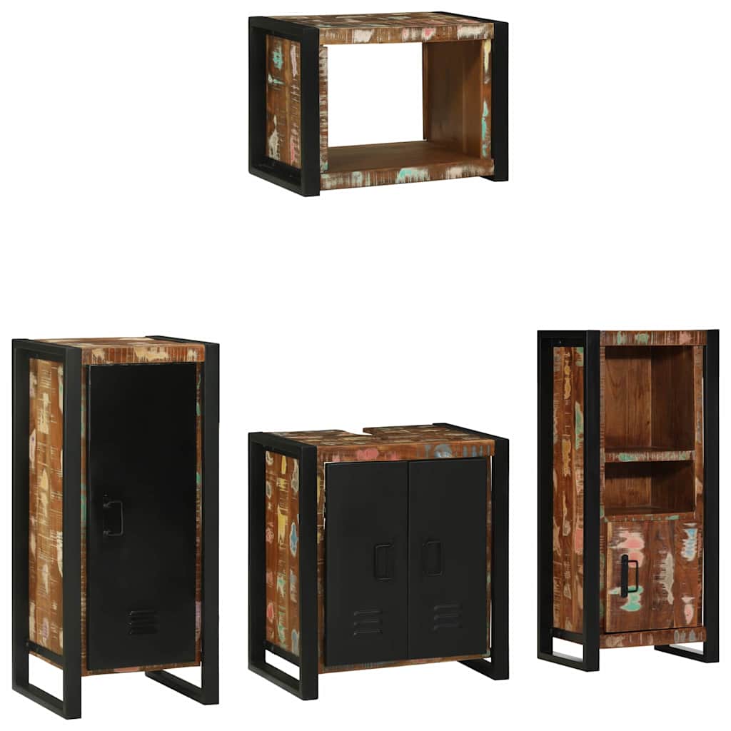 Bathroom Furniture Set 4 Pcs Multicolour