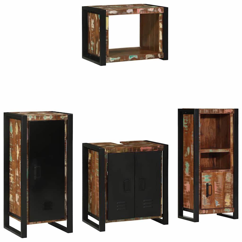 Bathroom Furniture Set 4 Pcs Multicolour