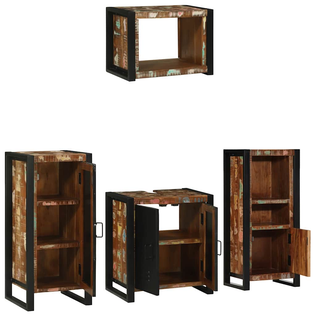 Bathroom Furniture Set 4 Pcs Multicolour
