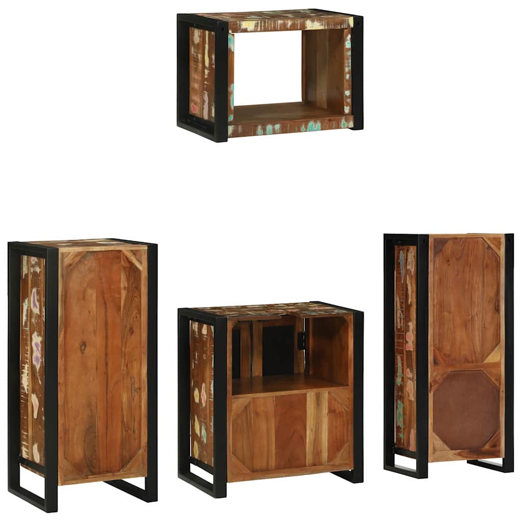 Bathroom Furniture Set 4 Pcs Multicolour