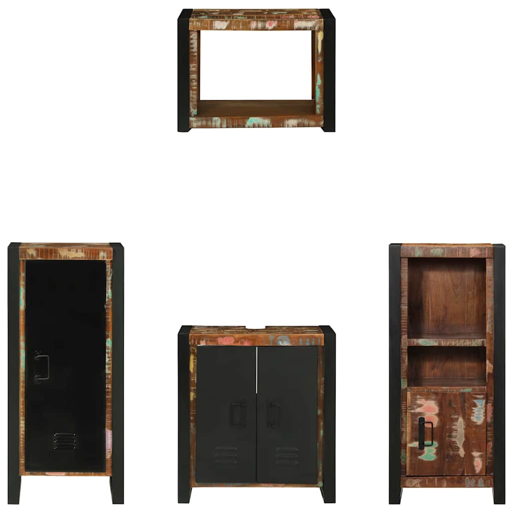 Bathroom Furniture Set 4 Pcs Multicolour