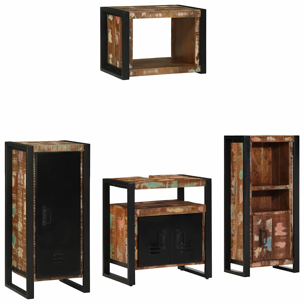 Bathroom Furniture Set 4 Pcs Multicolour