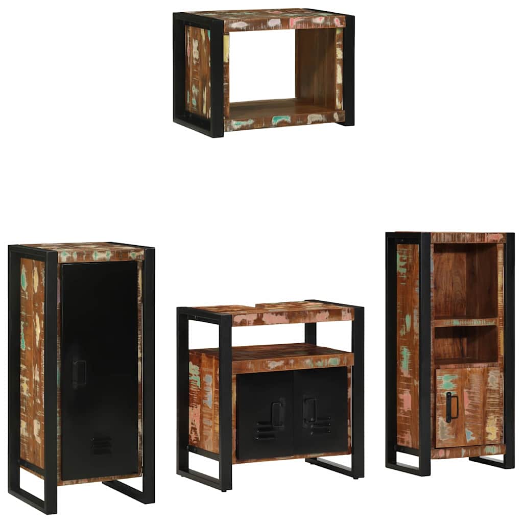 Bathroom Furniture Set 4 Pcs Multicolour