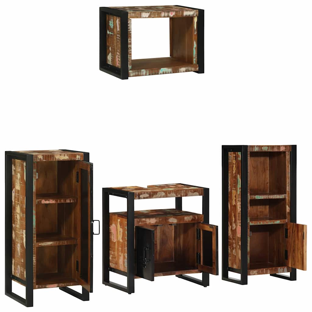 Bathroom Furniture Set 4 Pcs Multicolour