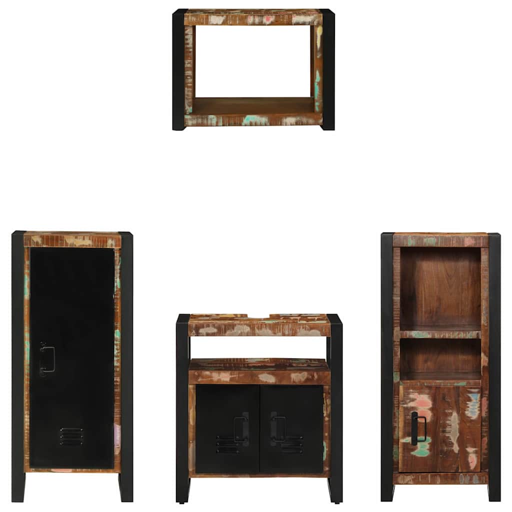 Bathroom Furniture Set 4 Pcs Multicolour