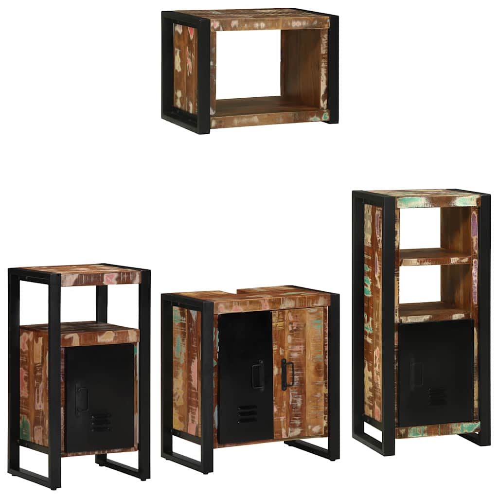 Bathroom Furniture Set 4 Pcs Multicolour