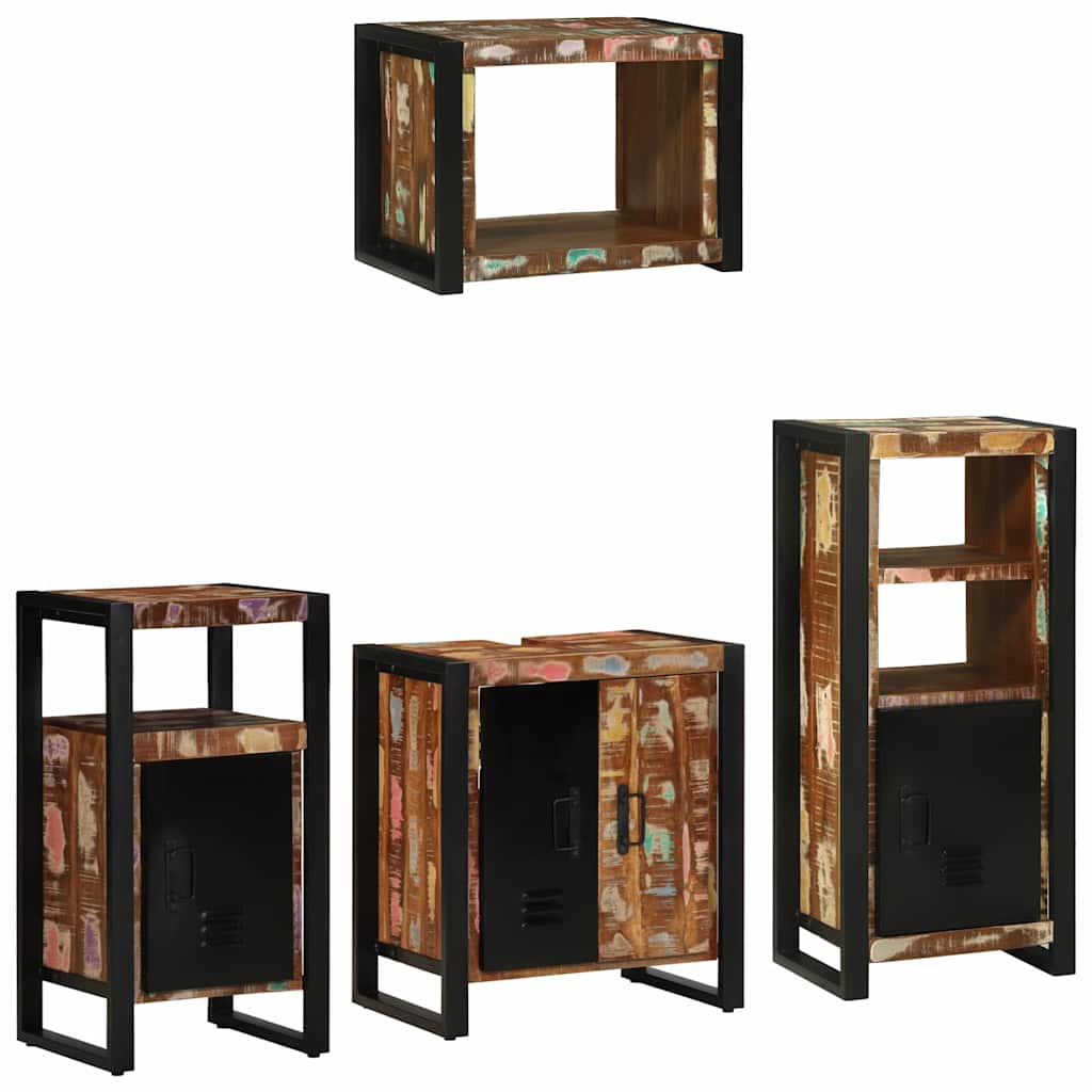 Bathroom Furniture Set 4 Pcs Multicolour