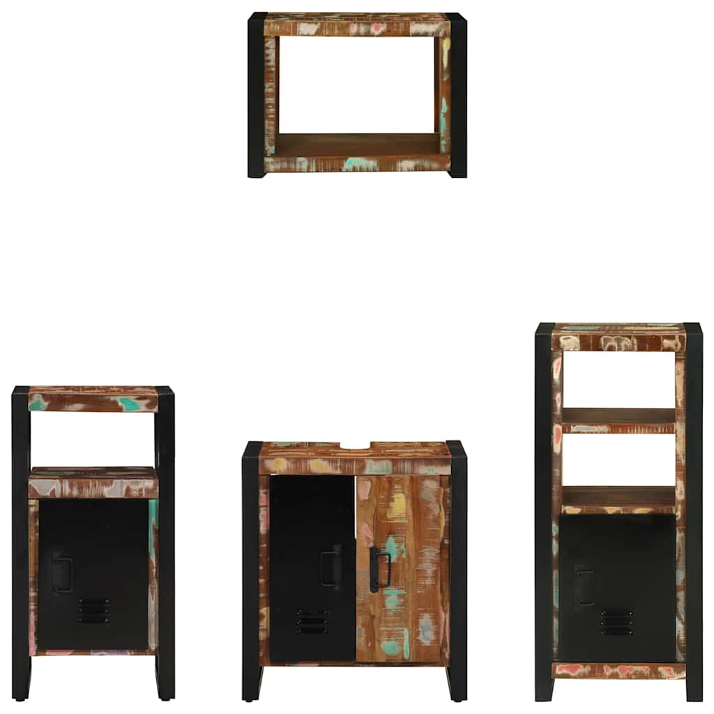 Bathroom Furniture Set 4 Pcs Multicolour