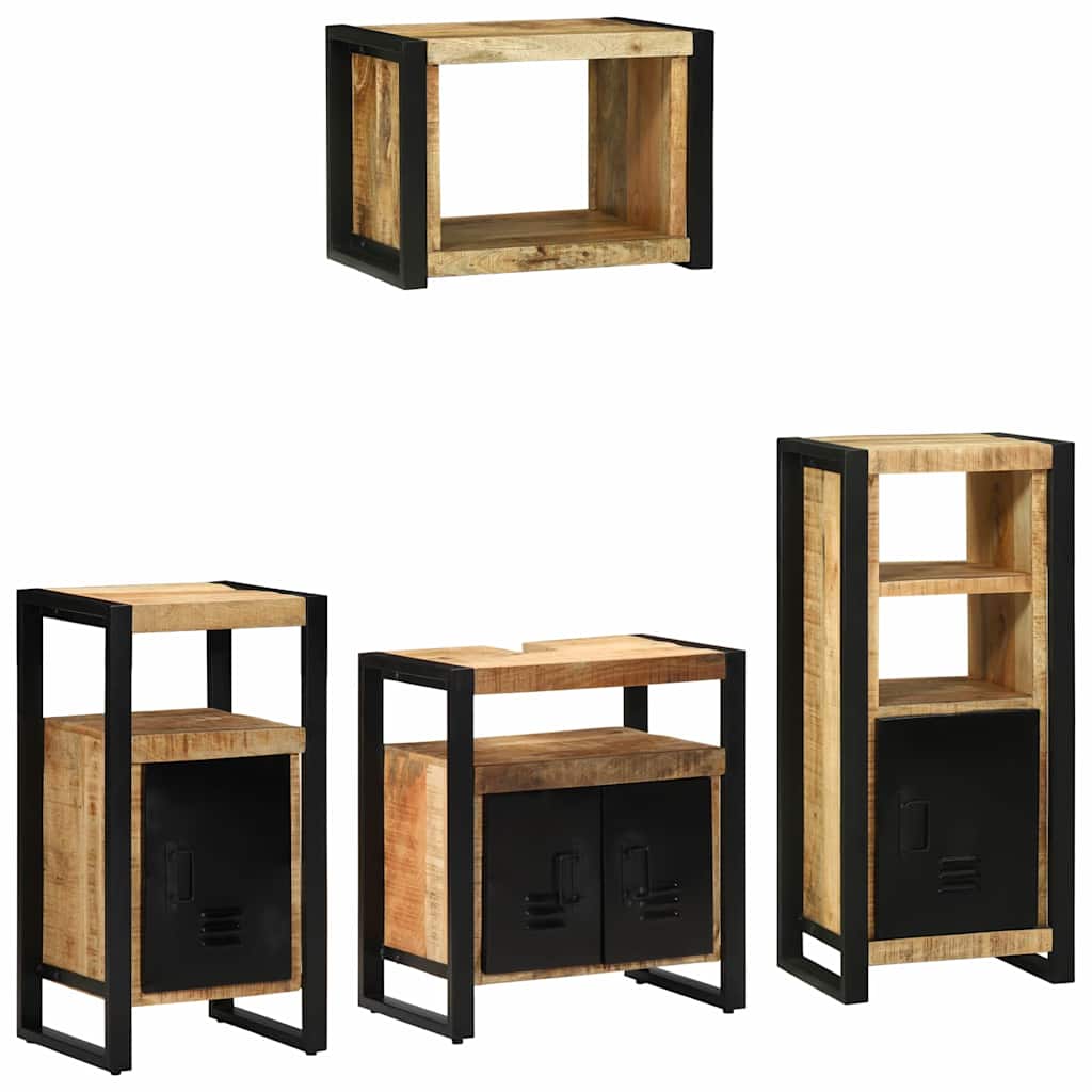 Bathroom Furniture Set 4 Pcs Multicolour