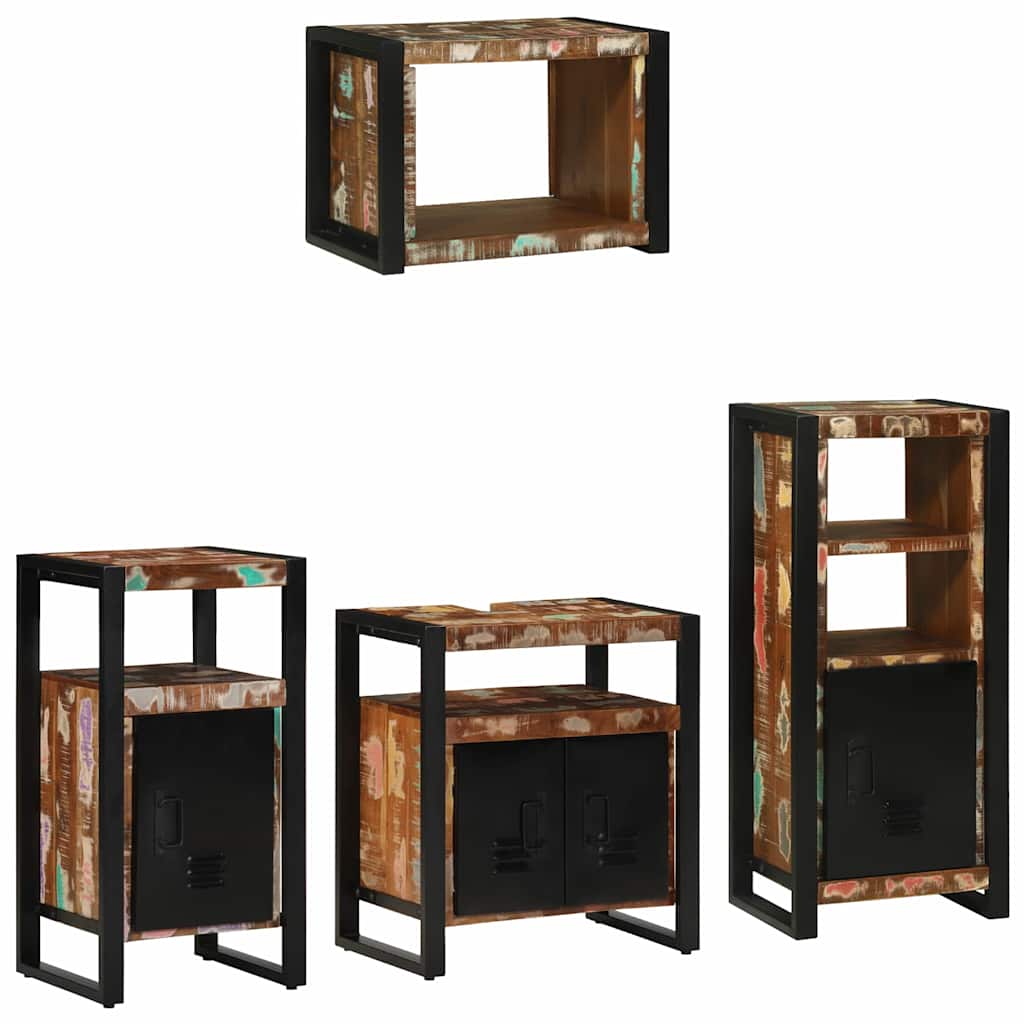 Bathroom Furniture Set 4 Pcs Multicolour
