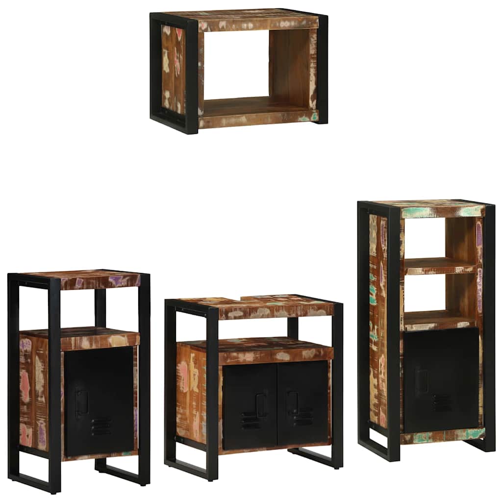 Bathroom Furniture Set 4 Pcs Multicolour
