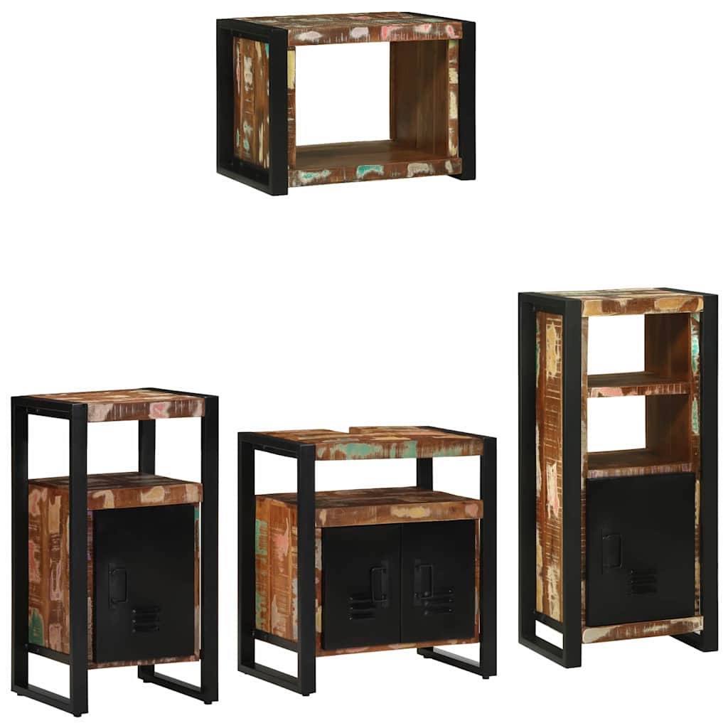 Bathroom Furniture Set 4 Pcs Multicolour