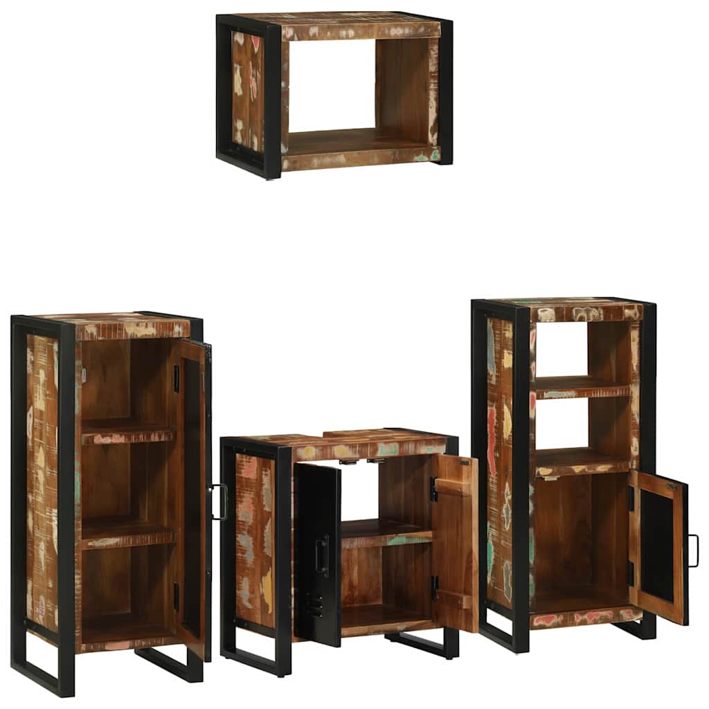 Bathroom Furniture Set 4 Pcs Multicolour