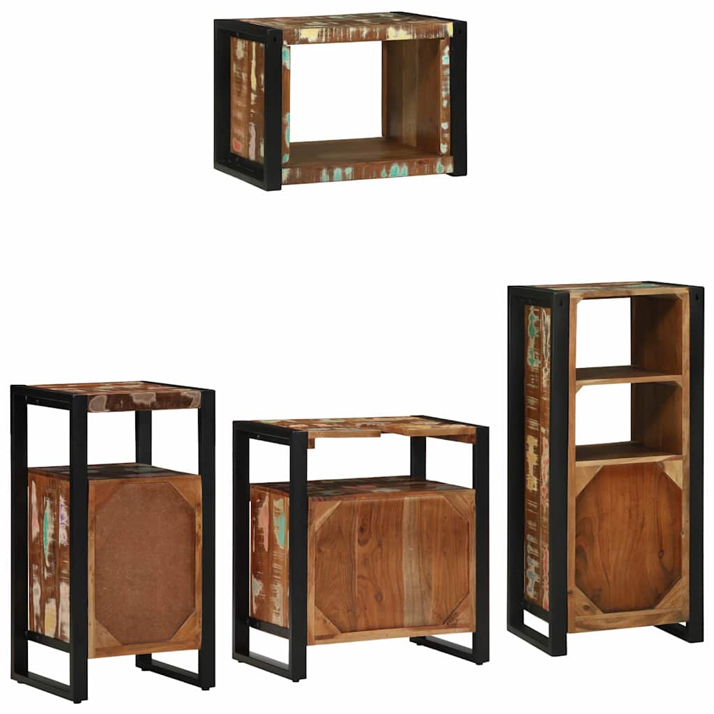 Bathroom Furniture Set 4 Pcs Multicolour