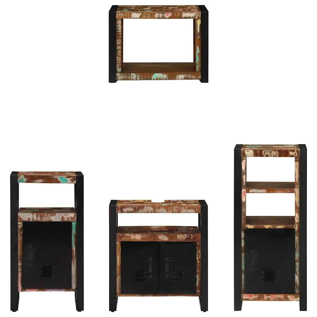 Bathroom Furniture Set 4 Pcs Multicolour