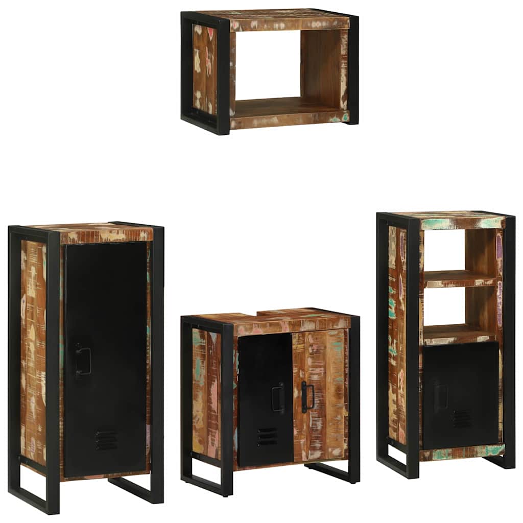 Bathroom Furniture Set 4 Pcs Multicolour