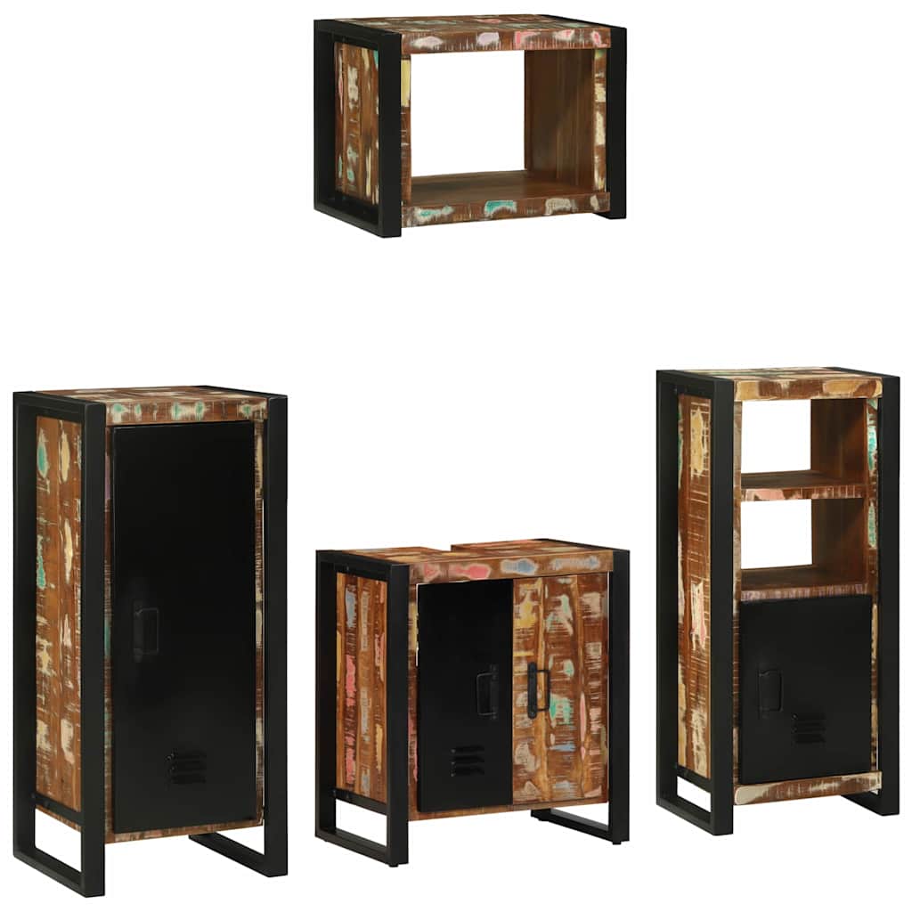Bathroom Furniture Set 4 Pcs Multicolour