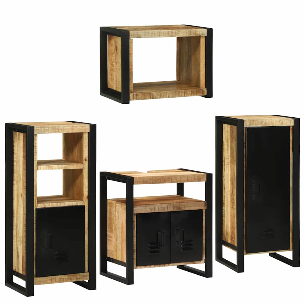 Bathroom Furniture Set 4 Pcs Multicolour