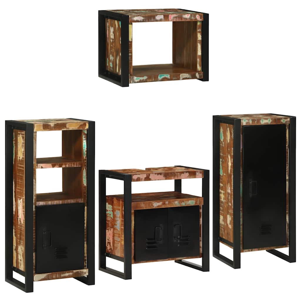 Bathroom Furniture Set 4 Pcs Multicolour