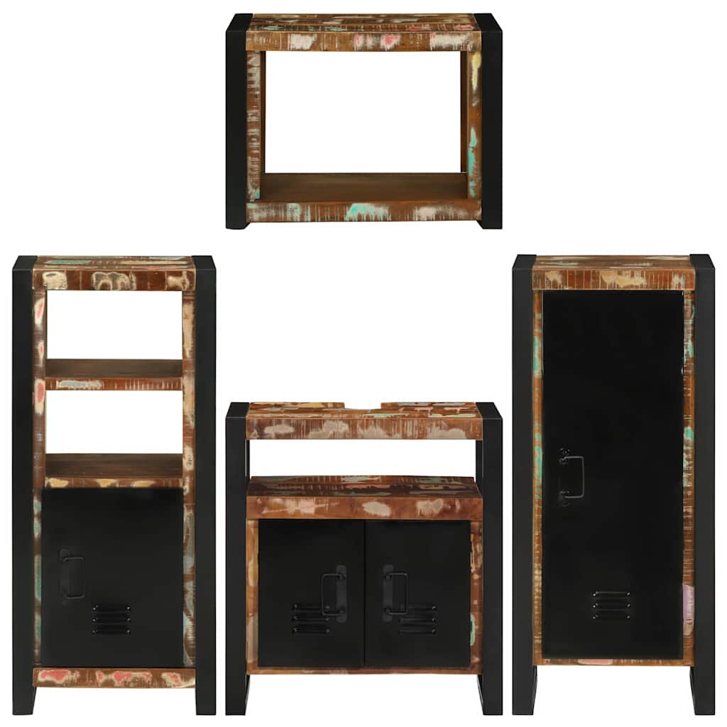 Bathroom Furniture Set 4 Pcs Multicolour
