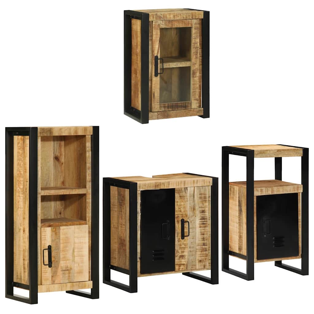 Bathroom Furniture Set 4 Pcs Multicolour