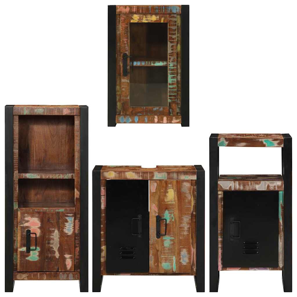 Bathroom Furniture Set 4 Pcs Multicolour