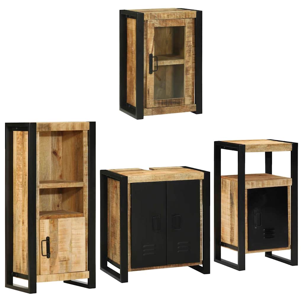 Bathroom Furniture Set 4 Pcs Multicolour