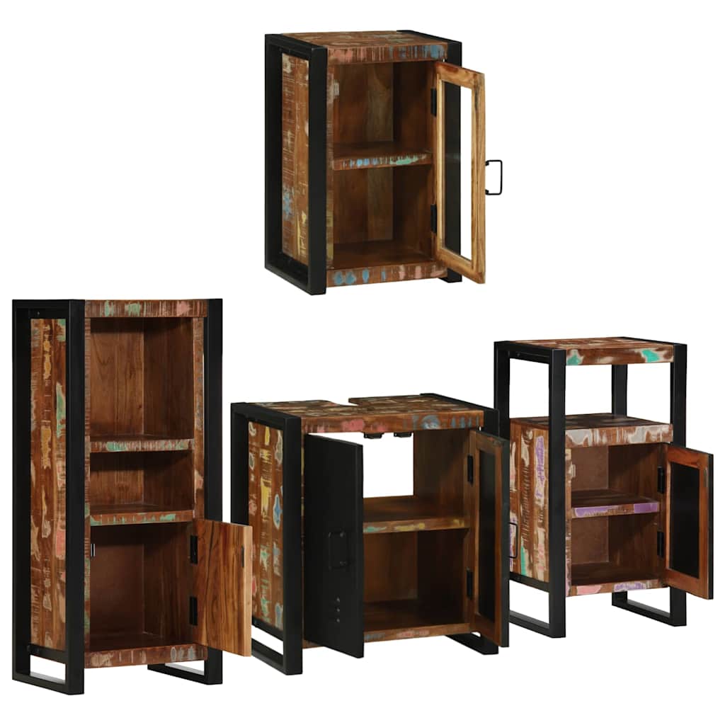 Bathroom Furniture Set 4 Pcs Multicolour