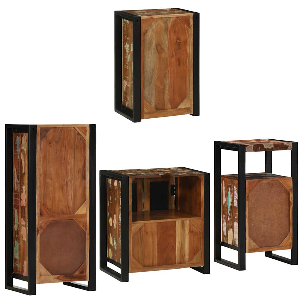 Bathroom Furniture Set 4 Pcs Multicolour