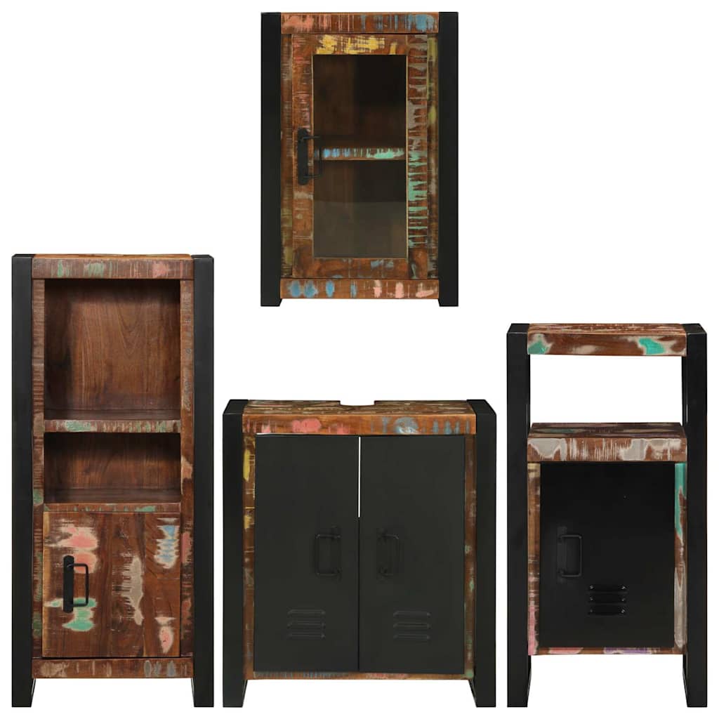 Bathroom Furniture Set 4 Pcs Multicolour