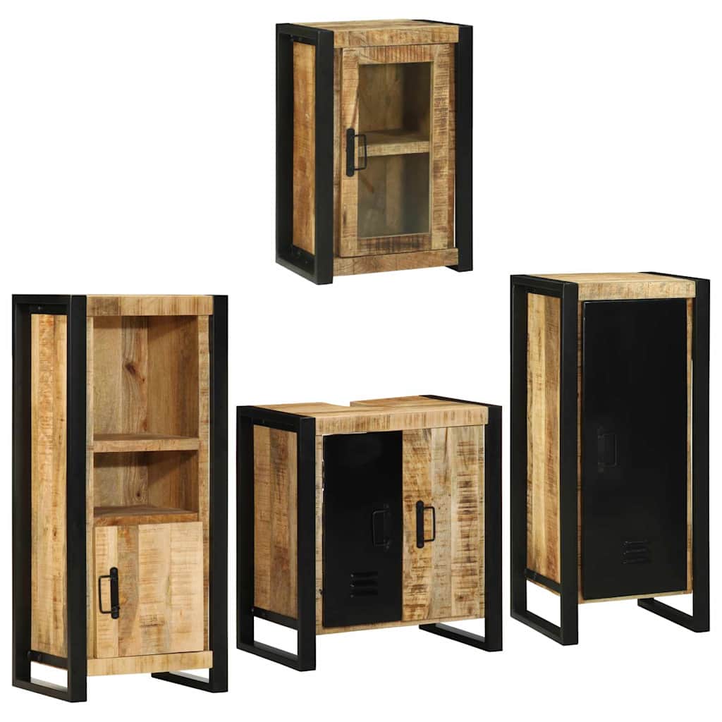 Bathroom Furniture Set 4 Pcs Multicolour