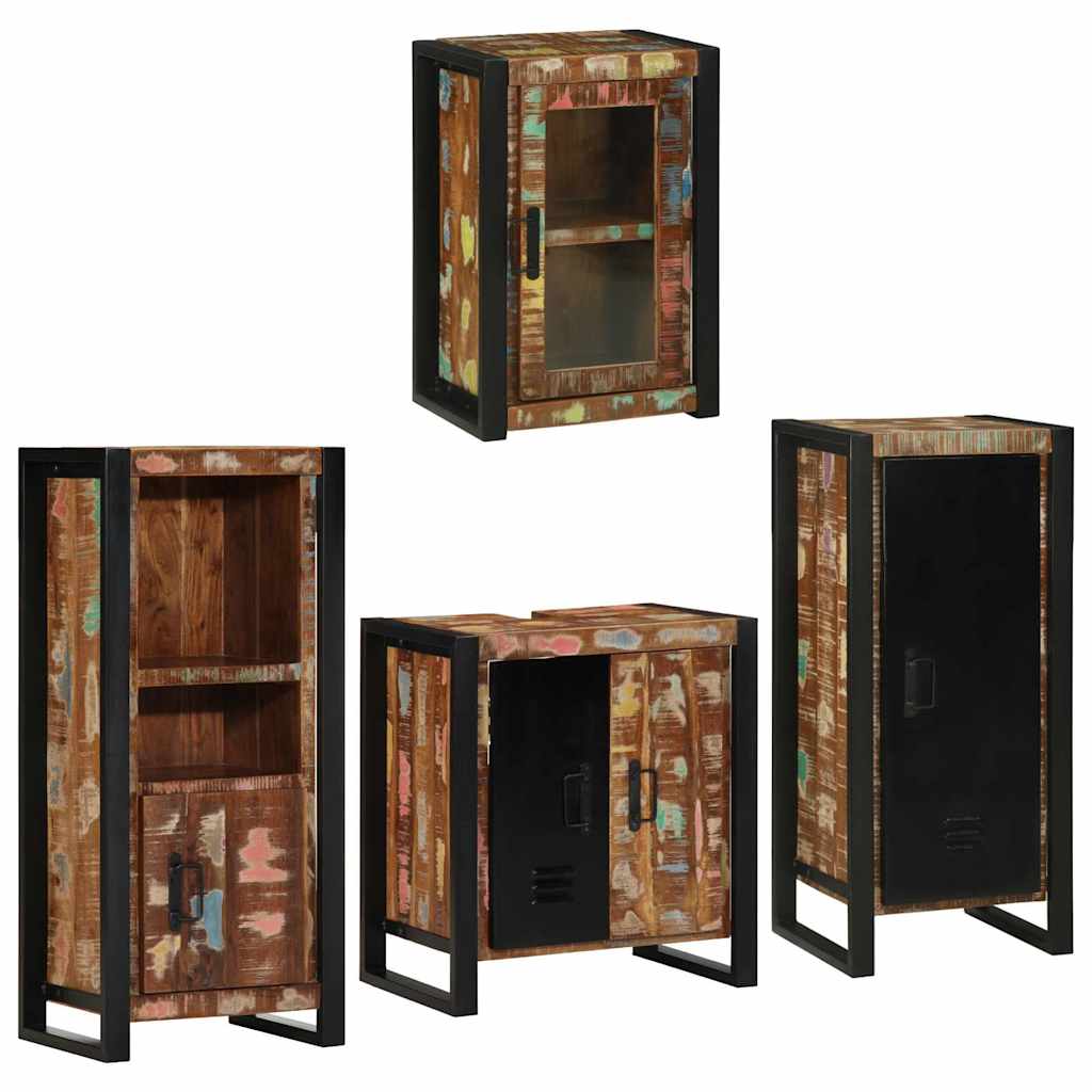 Bathroom Furniture Set 4 Pcs Multicolour