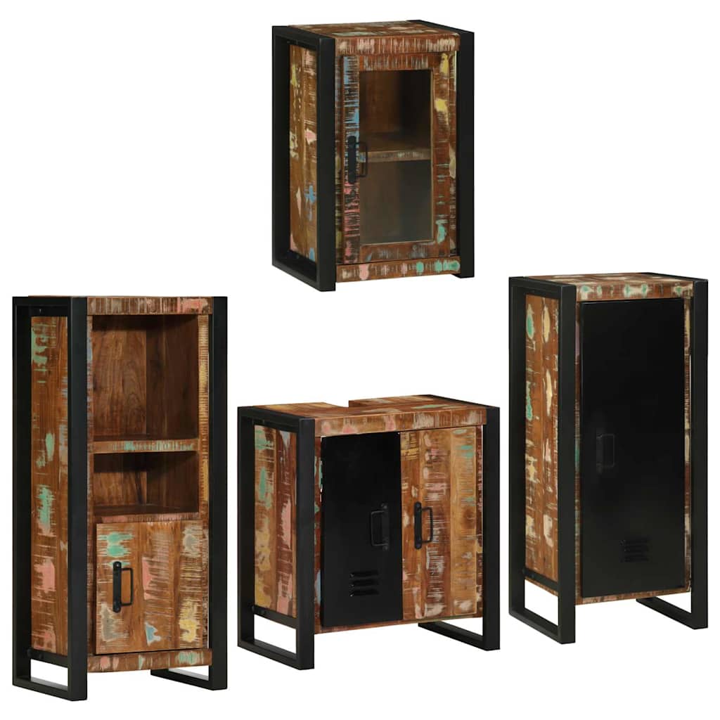 Bathroom Furniture Set 4 Pcs Multicolour
