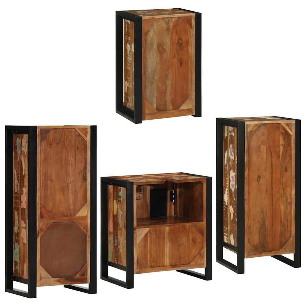 Bathroom Furniture Set 4 Pcs Multicolour