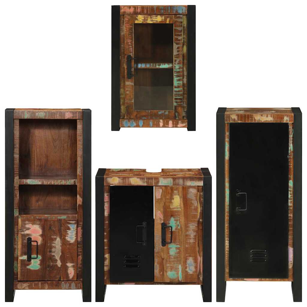 Bathroom Furniture Set 4 Pcs Multicolour