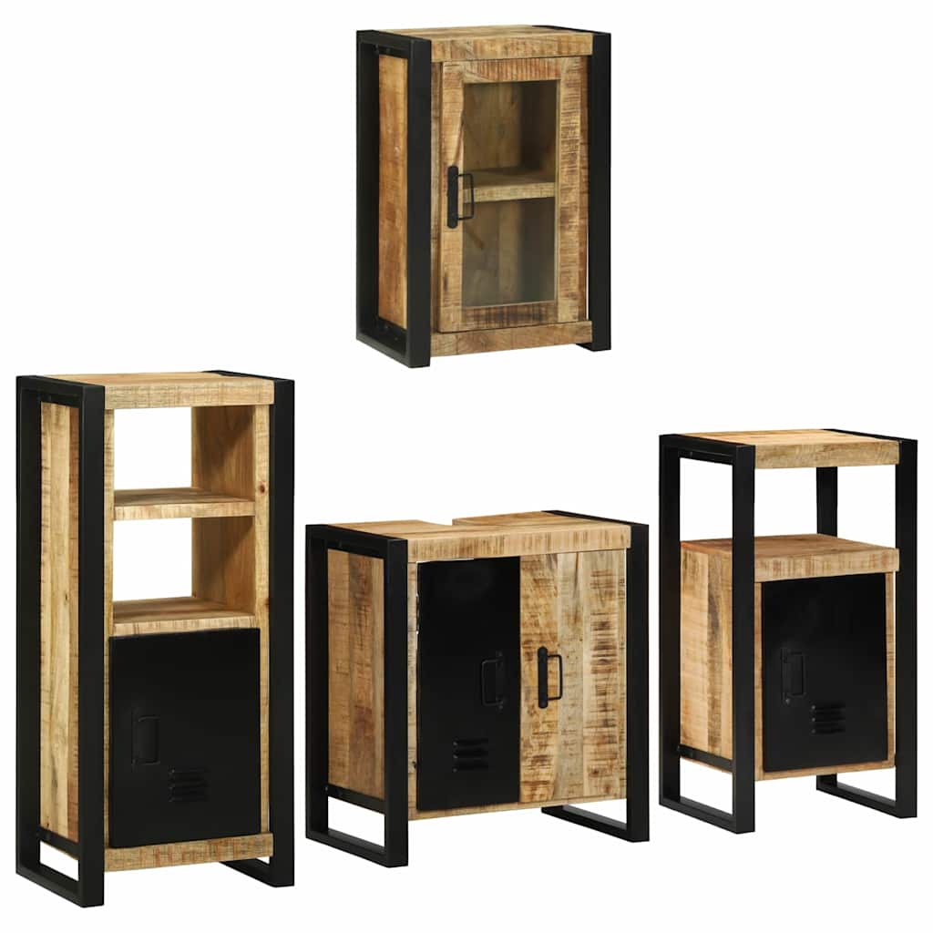 Bathroom Furniture Set 4 Pcs Multicolour