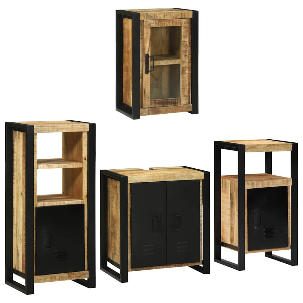 Bathroom Furniture Set 4 Pcs Multicolour