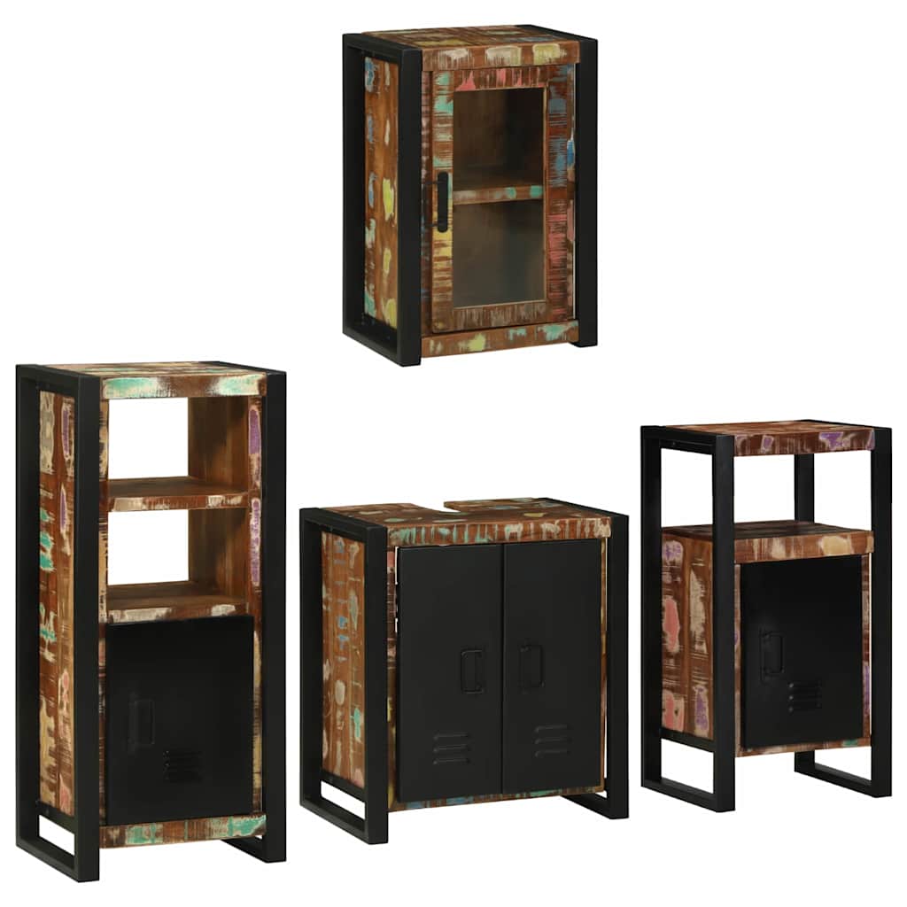 Bathroom Furniture Set 4 Pcs Multicolour