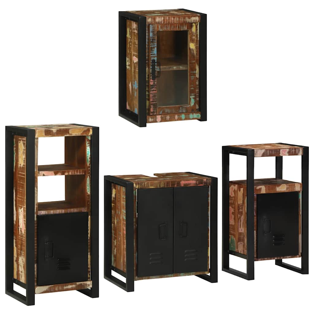 Bathroom Furniture Set 4 Pcs Multicolour