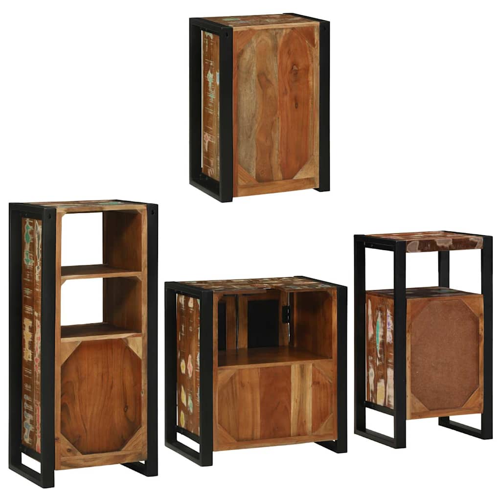 Bathroom Furniture Set 4 Pcs Multicolour