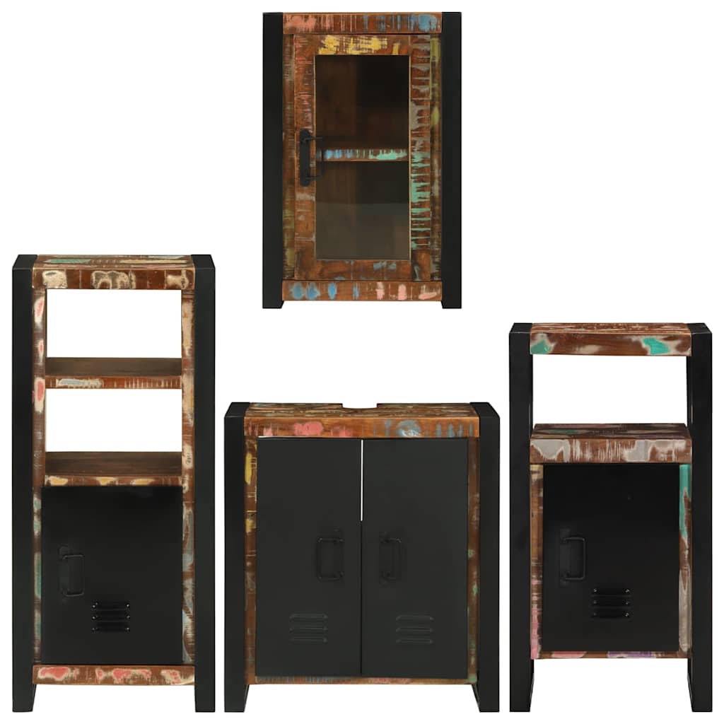 Bathroom Furniture Set 4 Pcs Multicolour