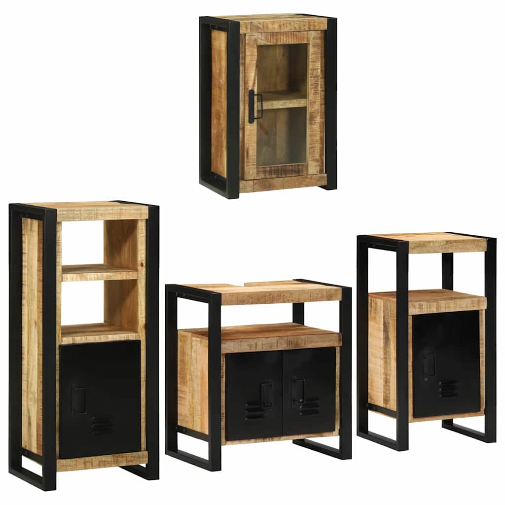 Bathroom Furniture Set 4 Pcs Multicolour