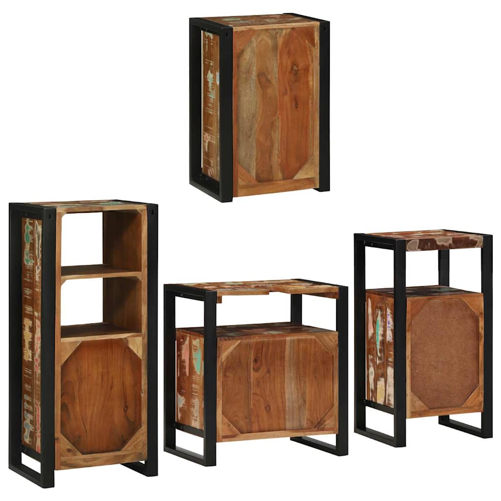 Bathroom Furniture Set 4 Pcs Multicolour