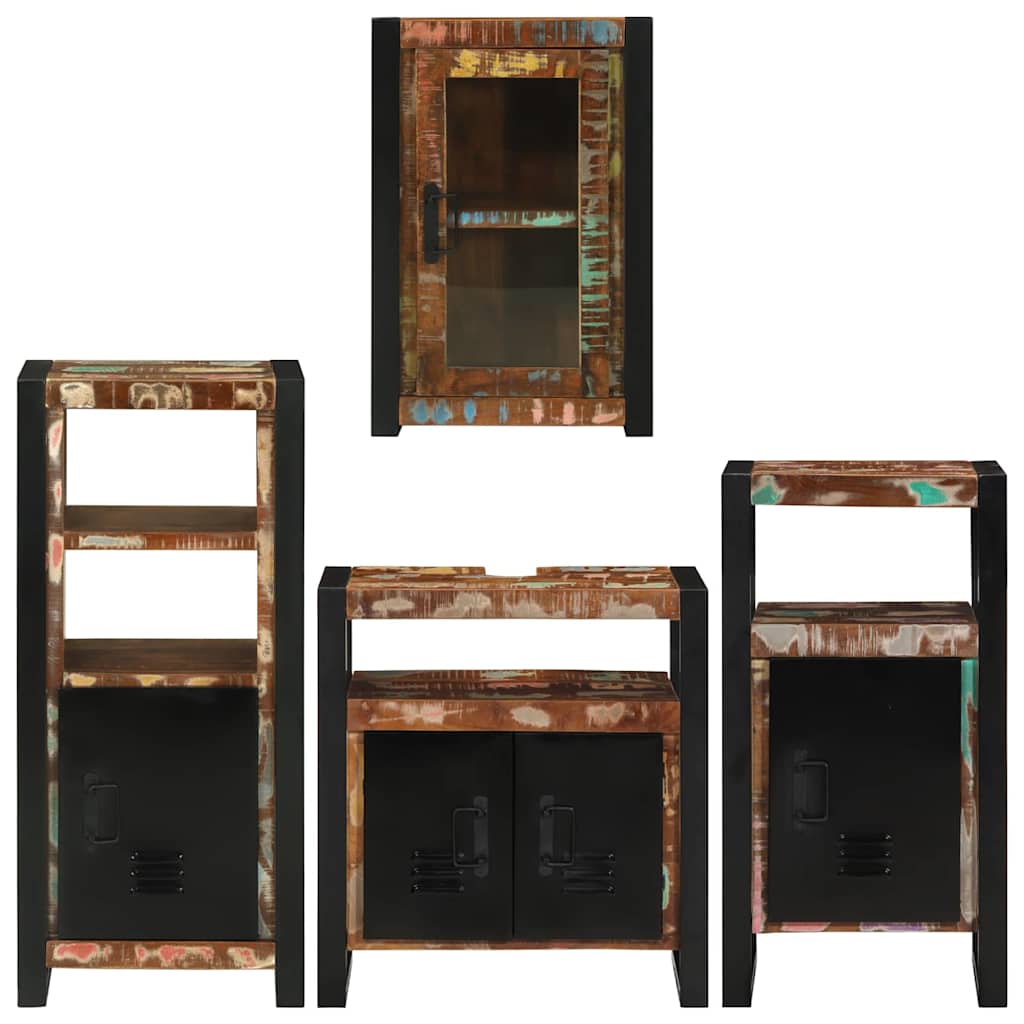 Bathroom Furniture Set 4 Pcs Multicolour