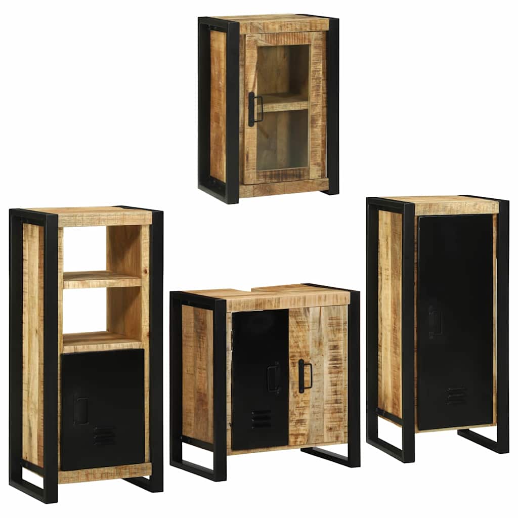 Bathroom Furniture Set 4 Pcs Multicolour